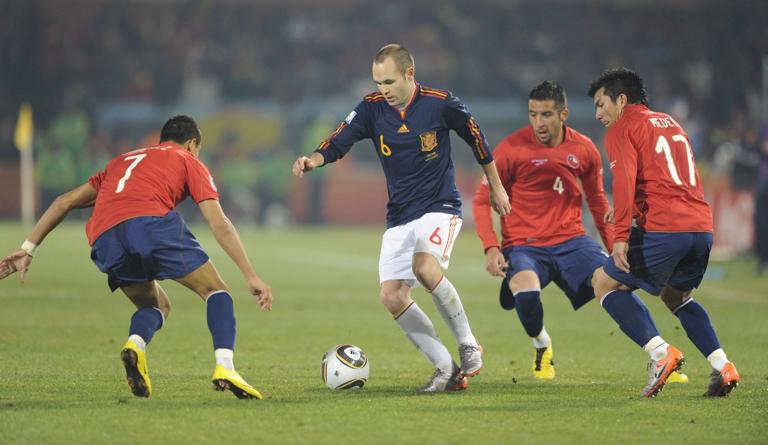 FIFA Soccer World Cup 2010 Spain s Andres Iniesta during the 2010 FIFA World Cup, WM, Weltmeisterschaft, Fussball South Africa Soccer match, group H, Spain vs Chile at Loftus Versfeld football stadium in Pretoria, South Africa on June 25, 2010. Spain won 2-1. Photo by Henri Szwarc/ABACAPRESS.COM Pretoria South Africa PUBLICATIONxNOTxINxFRAxESPxUKxUSAxBELxPOL Copyright: xSzwarcxHenri/ABACAx 236012_036 SzwarcxHenri/ABACAx 236012_036